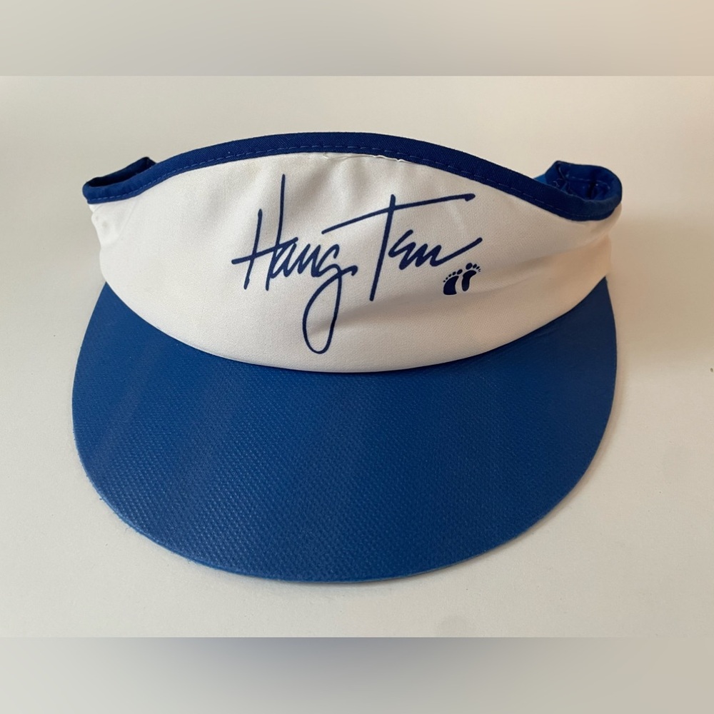 Vintage Hang Ten Blue and White Signature Visor